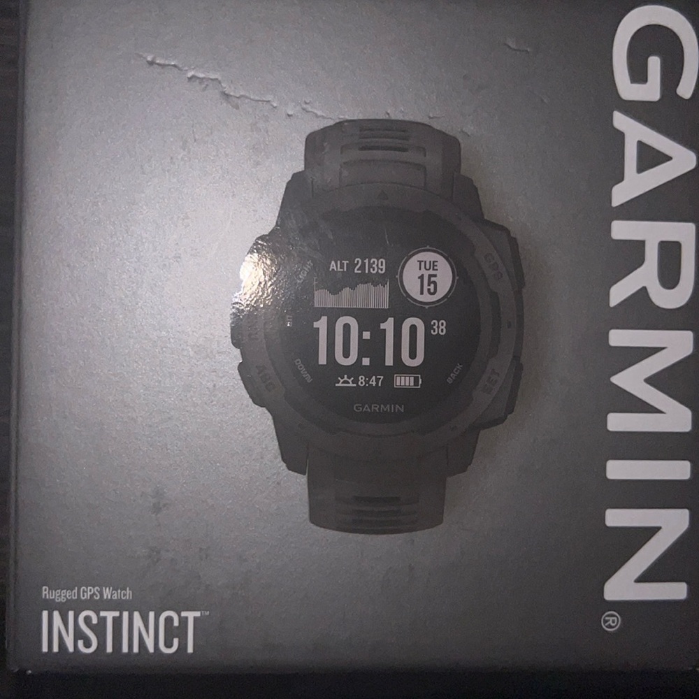 Garmin Instinct, Rugged Outdoor Watch with GPS.